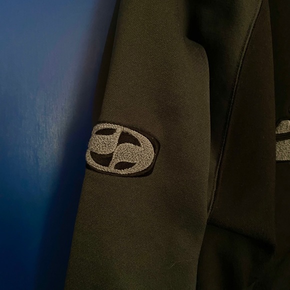 Split Black Hoodie size medium Snowboarding Student Sweatshirt Like New - Picture 3 of 12